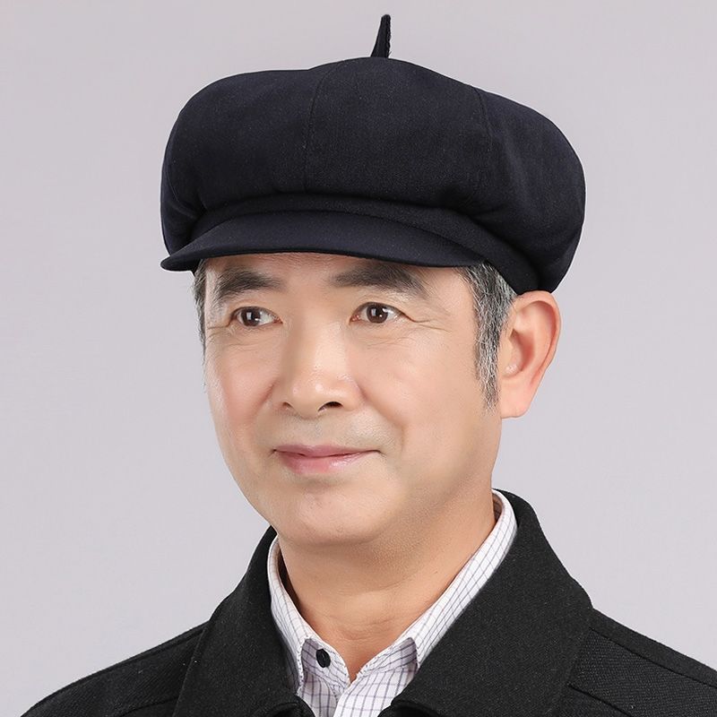 Sombrero de edad media primavera otoño hombre primavera vieja delgada sombrero de tela papá viejo sombrero de lengua de la lengua