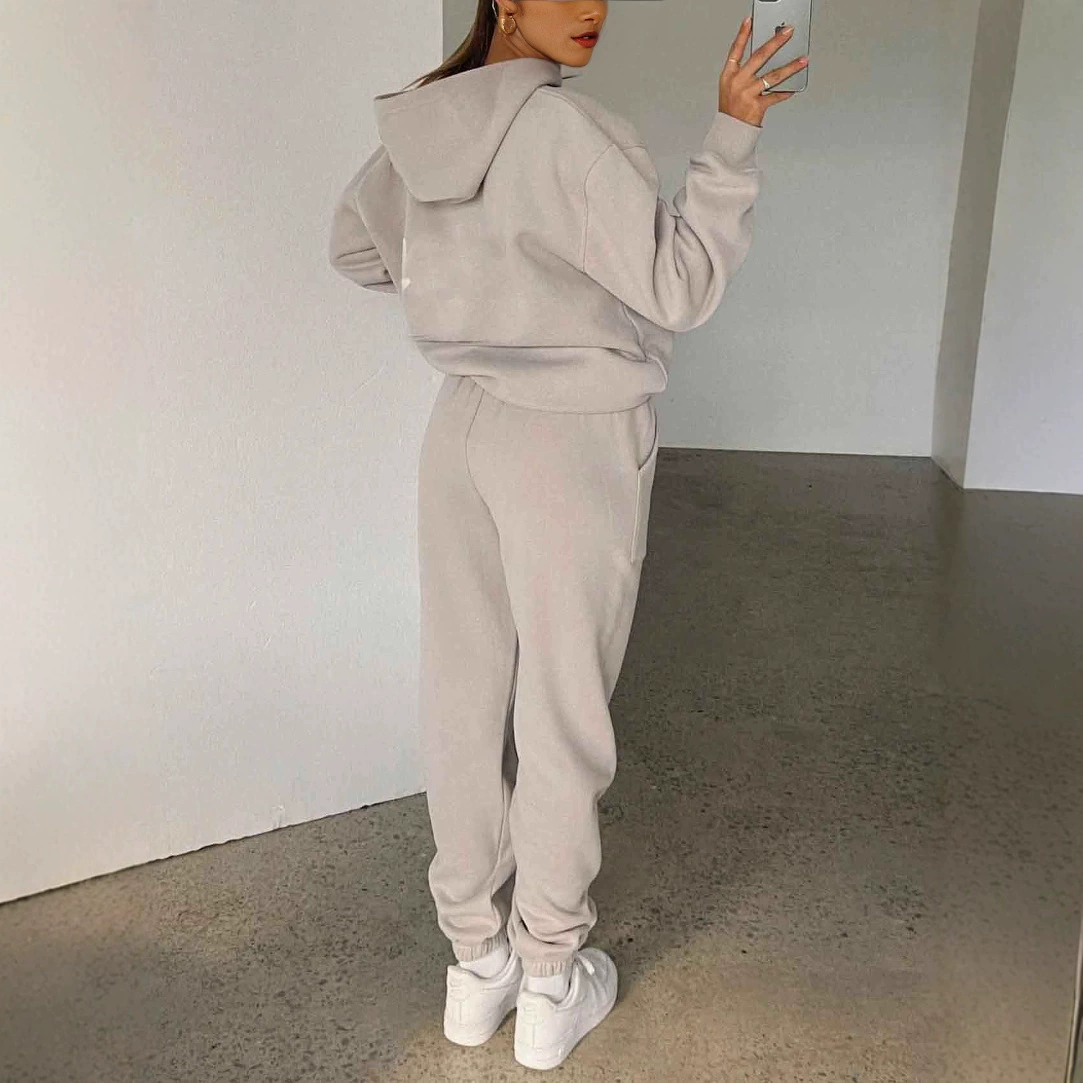 Европейский и американский трансграничный весенний, осенний и зимний новый костюм-толстовка, модный спортивный пуловер с длинными рукавами и логотипом, толстовка с капюшоном, комплект из двух предметов