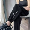 Long moon beam black pants thin model