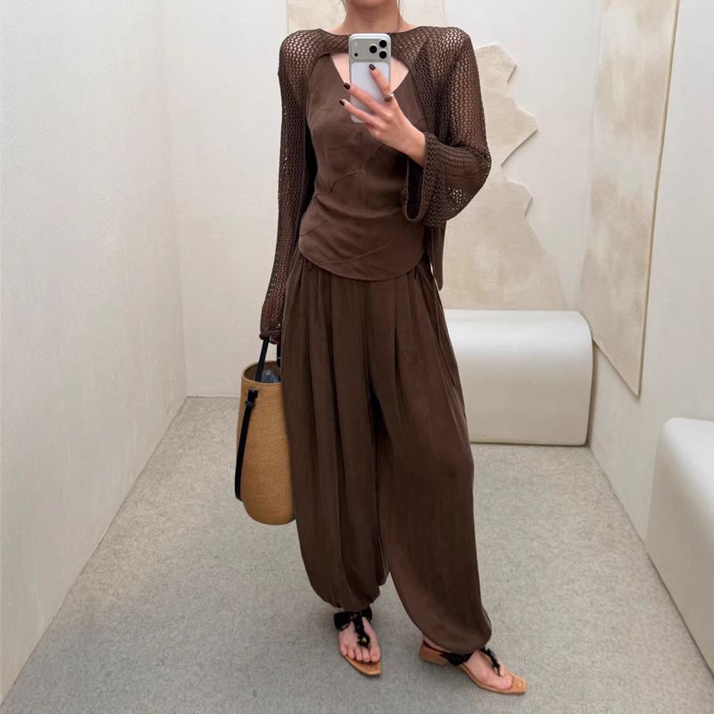 In-Stock Versatile Hollow-Out Long-Sleeve Knit Cardigan for Women, 2026 New Style, Outerwear Layering Long-Sleeve Shawl Top In-Stock Versatile Hollow-Out Long-Sleeve Knit Cardigan for Women, 2026 New Style, Outerwear Layering Long-Sleeve Shawl Top