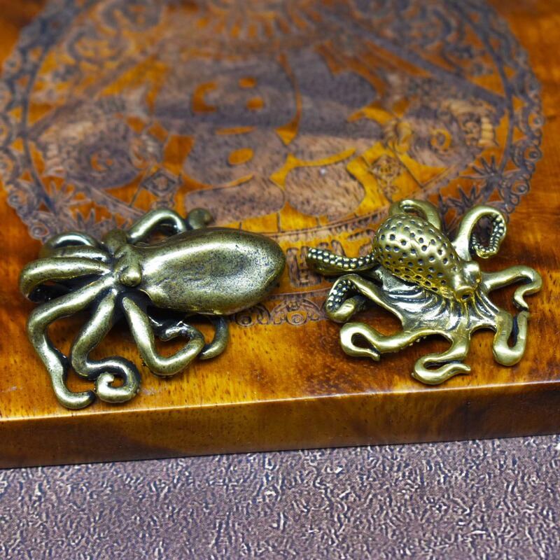Cross-border Hot Sale Pure Brass Octopus Octopus Tea Pet Creative Boutique Bofang Nacai Tea Ceremony Desktop Office Decoration