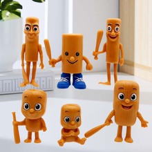 爆款跨境外国山海经手办恶搞人物通通通木棍人模型创意公仔摆件