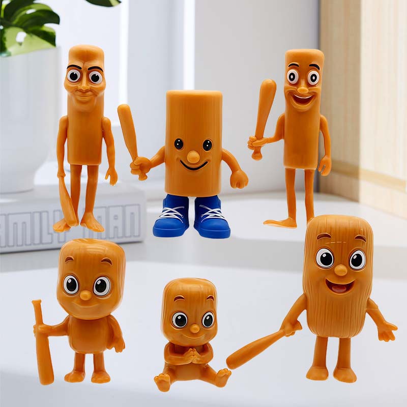 爆款跨境外国山海经手办恶搞人物通通通木棍人模型创意公仔摆件