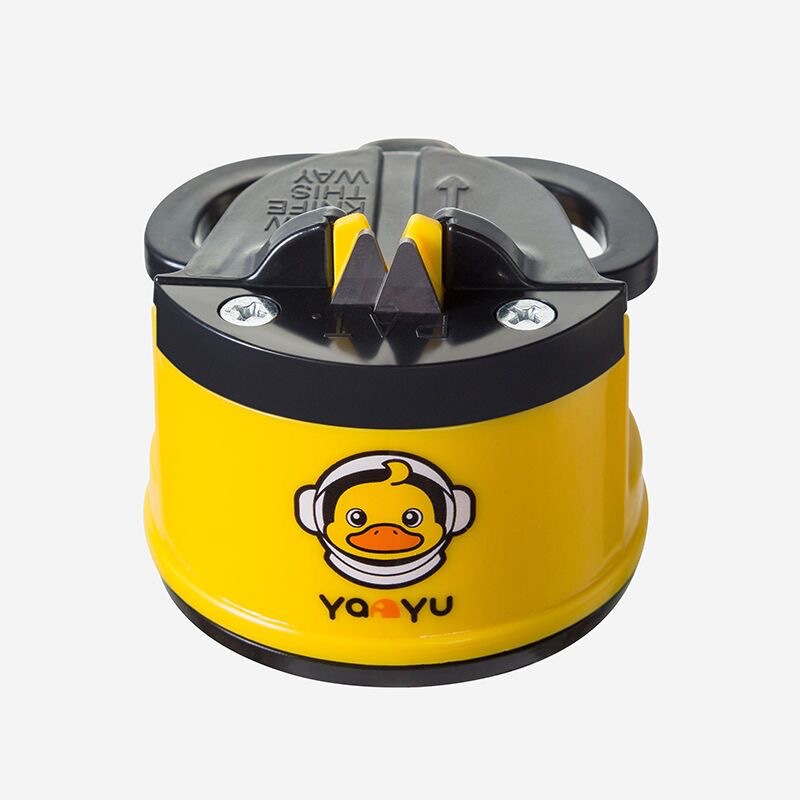 リトルイエローアヒルかわいい新しい多機能ナイフ研ぎ吸盤家庭用キッチンクイック砥石簡単微研削|undefined