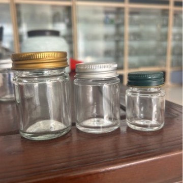 现货青草药膏玻璃瓶30g50克膏霜瓶驱蚊膏瓶空瓶药油瓶止痒冻伤膏