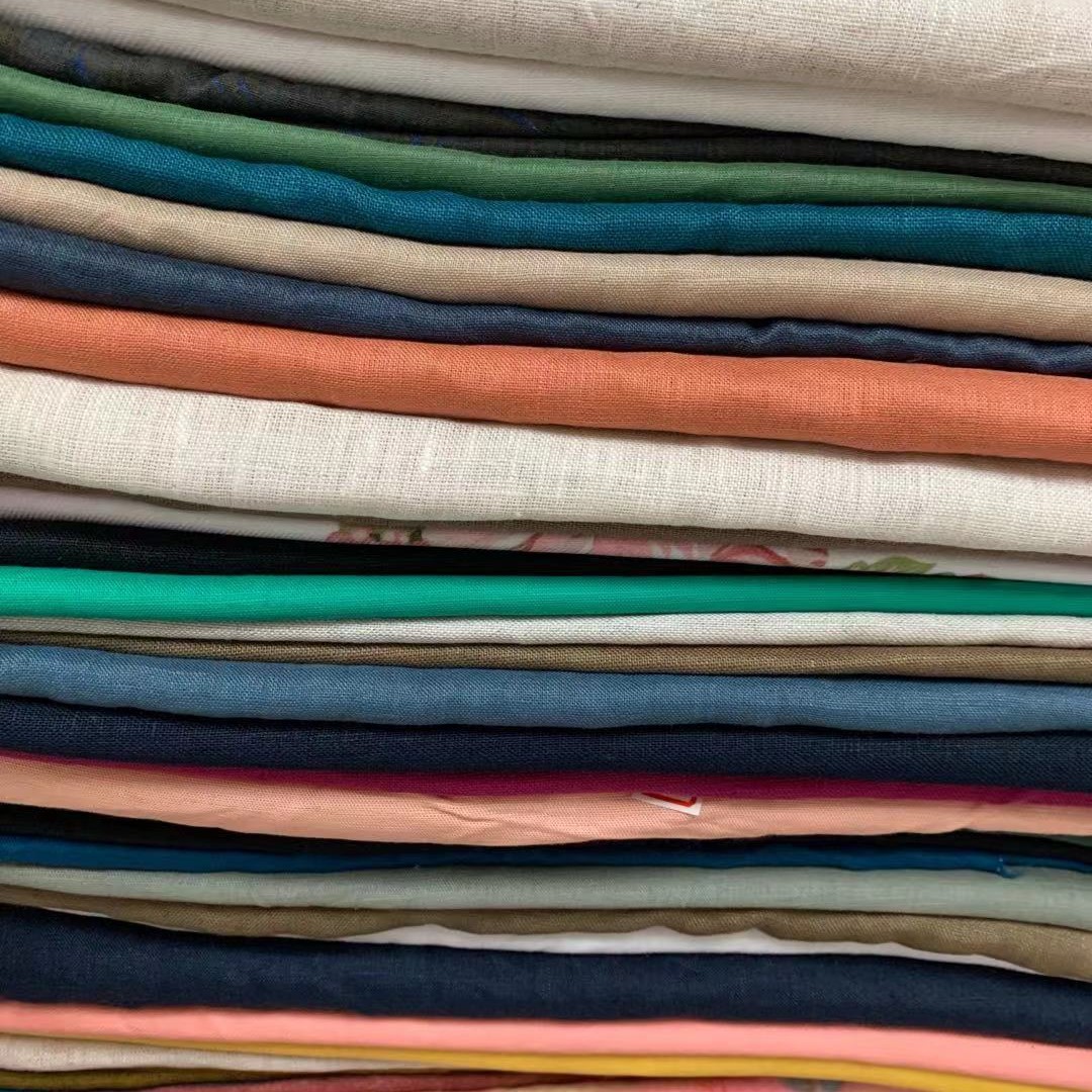 纯亚麻 苎麻 麻棉 布料布头便宜处理 特