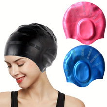 D 11963 Ear Protection Silicone Swim Cap �����轺Ӿñ