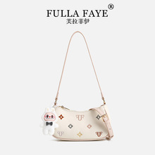 Fulla Faye「素色锦绣」刺绣法棍包斜挎包3065-5