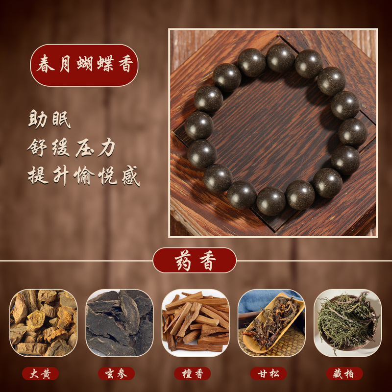手工合香珠古法香珠理疗安神时尚手串佛珠中药药香珠单颗工厂批发|undefined