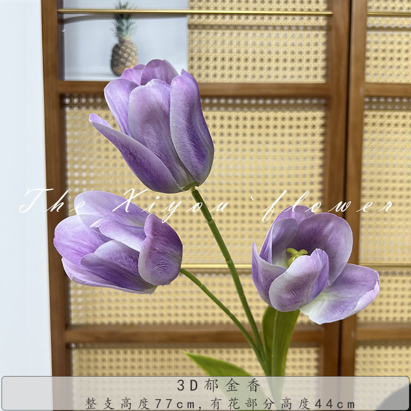 3D 튤립-라이트 퍼플
