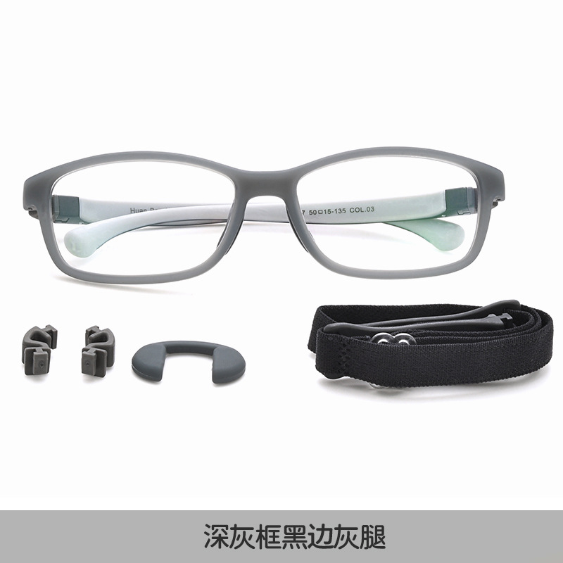 Marco gris oscuro con borde negro y patas grises