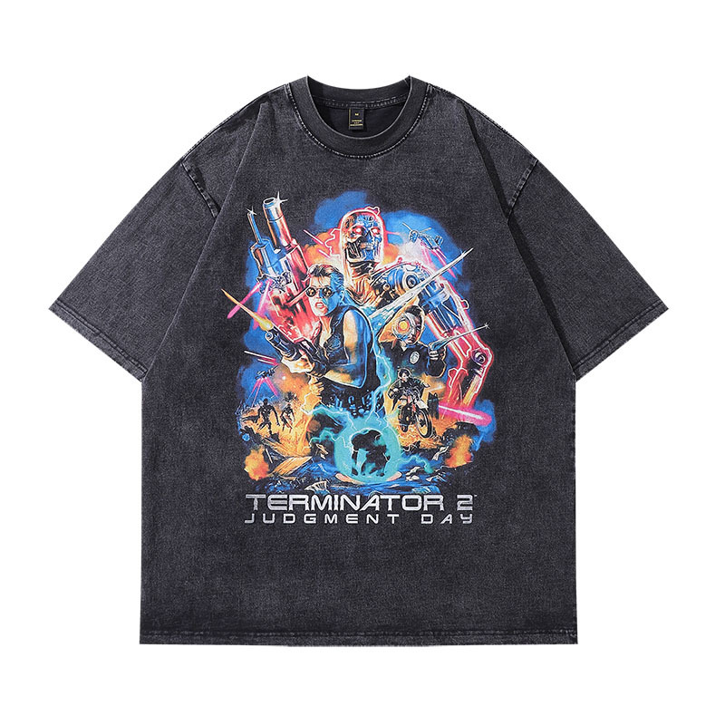 TKPA歐美街頭復古230g重磅短袖T恤男女hiphop寬鬆慵懶風半袖tee恤