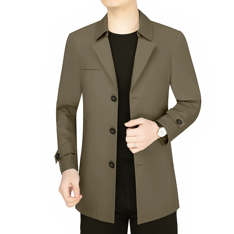 Autumn long fitted jacket, mid-length, Korean style