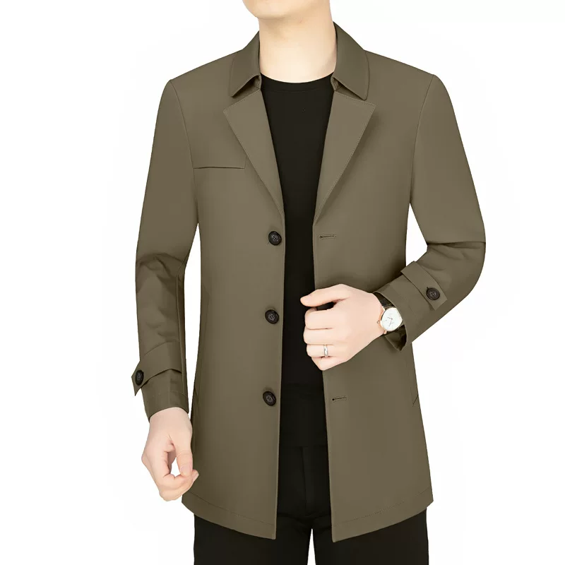 Autumn long fitted jacket, mid-length, Korean style