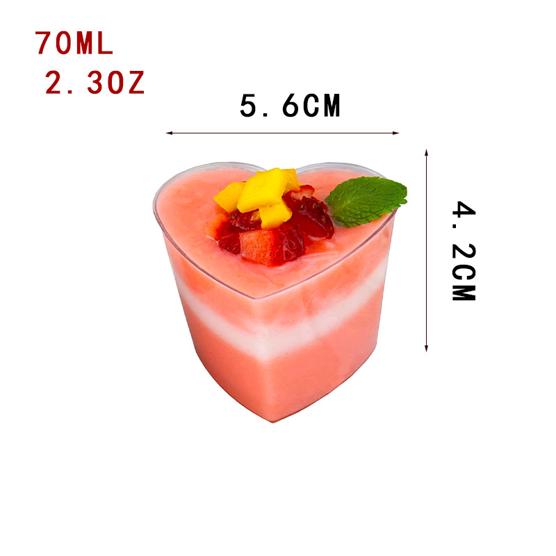 Taza de mousse trapezoidal de plástico transfronterizo con tapa taza de postre transfronterizo taza de helado prueba de bebida taza de postre de oro rosa al por mayor