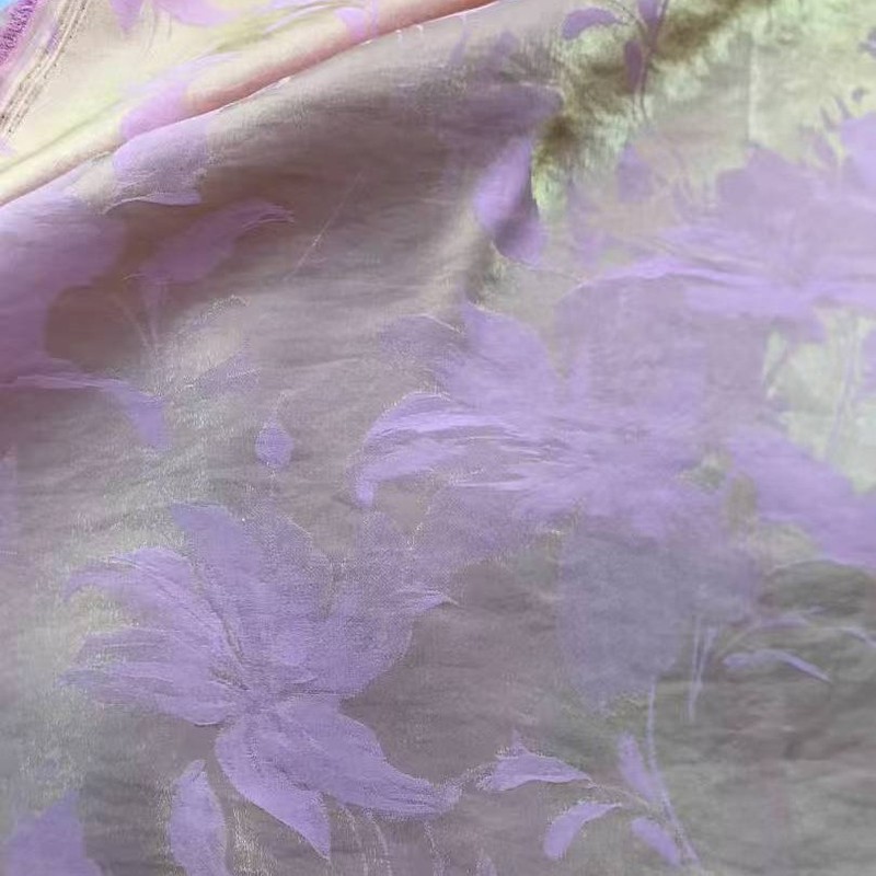 双色浮光锦提花面料中国风流光提花布旗袍汉服连衣裙|undefined