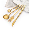 A Golden Portuguese Cabinet Hotel Western Dining Bulls, Sandar, Sand Light Stainless Steel Steel Board Spoon Main Four pieces