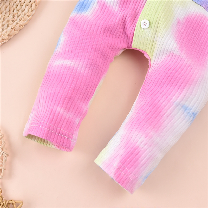 2021 Autumn Children's Clothing New Baby Long-sleeved Jumpsuit Chinese Style Ink Painting Boys And Girls Tie-dyed Jumpsuit display picture 3