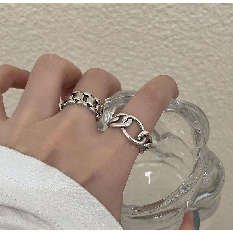 Vintage Hollow Ring Retro Minimalist Style Open Designer Ring_voghion.com