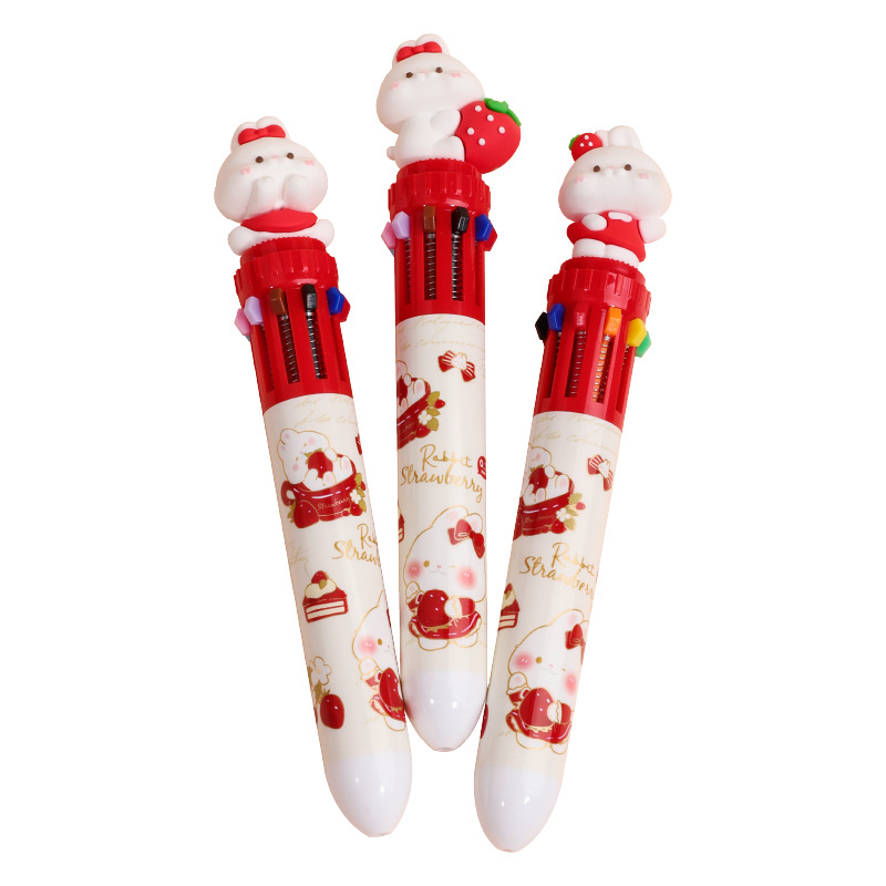 KUKI KOKI hogar bolígrafo multicolor encantador creativo multi-color en uno para tomar notas bolígrafo multicolor multifuncional