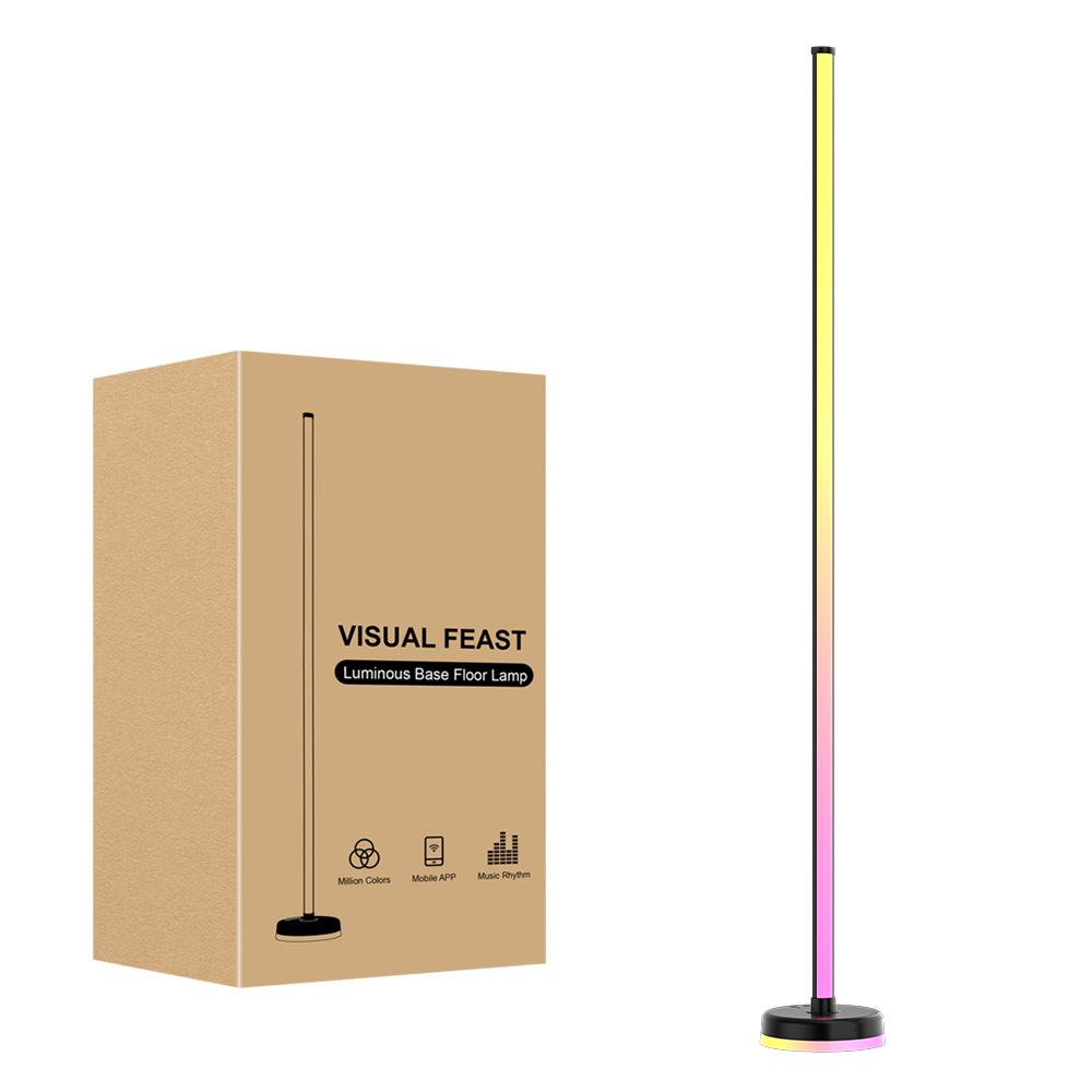 Transfronterizos de venta en caliente iluminante inferior luz de piso ambiente inteligente Bluetooth dormitorio iluminación de pared de esquina luz de piso image 6