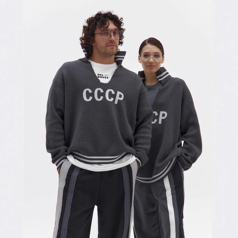 Cross-Border American Street Style Retro Knitted Round Neck Sweater for Men and Women, Loose-Fitting Autumn and Winter Pullover, Casual Outerwear Mix and Match