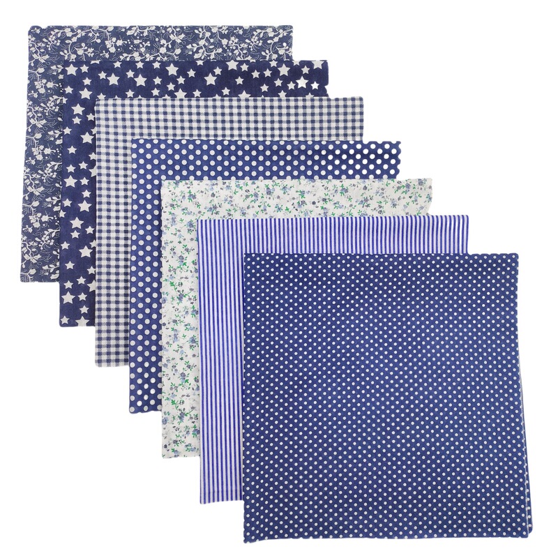 Monochrome Denim Blue 7 Patchwork Group Plain Floral Cotton Small Floral Handmade DIY Cotton Monochrome Denim Blue 7 Patchwork Group Plain Floral Cotton Small Floral Handmade DIY Cotton