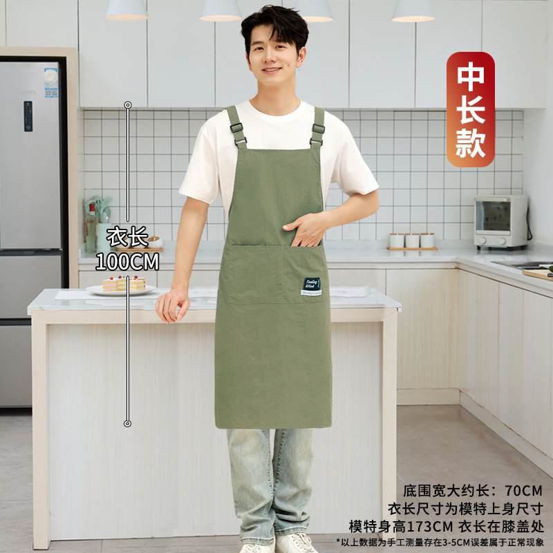 キッチンや家庭用の男性用エプロン 2025 新しい耐油性と防水性の仕事とケータリングのための特別なハイエンドの若いスタイルのカスタマイズ|undefined
