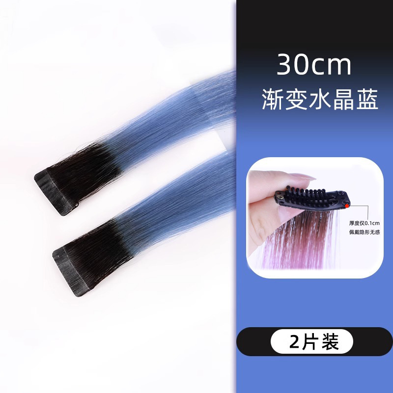 Cabello real colgante oreja teñido pelo corto picado teñido una pieza de pelucas de color blanqueado natural extensiones de cabello invisibles pelucas