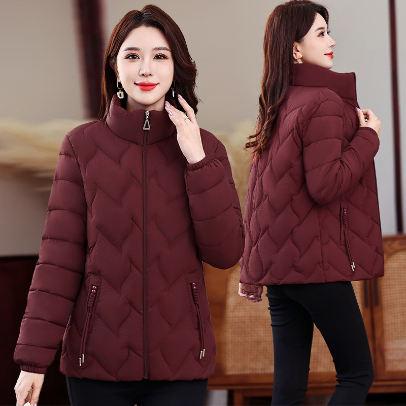 Algodón de mujer chaqueta de algodón 2024 nuevo otoño invierno a prueba de viento cálido ocio versátil chaqueta de algodón corta