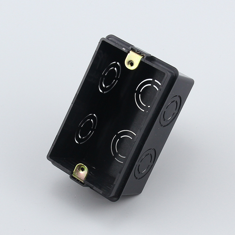 558黑色118型意大利规墙壁开关电源插座安装暗装接线底盒接线盒