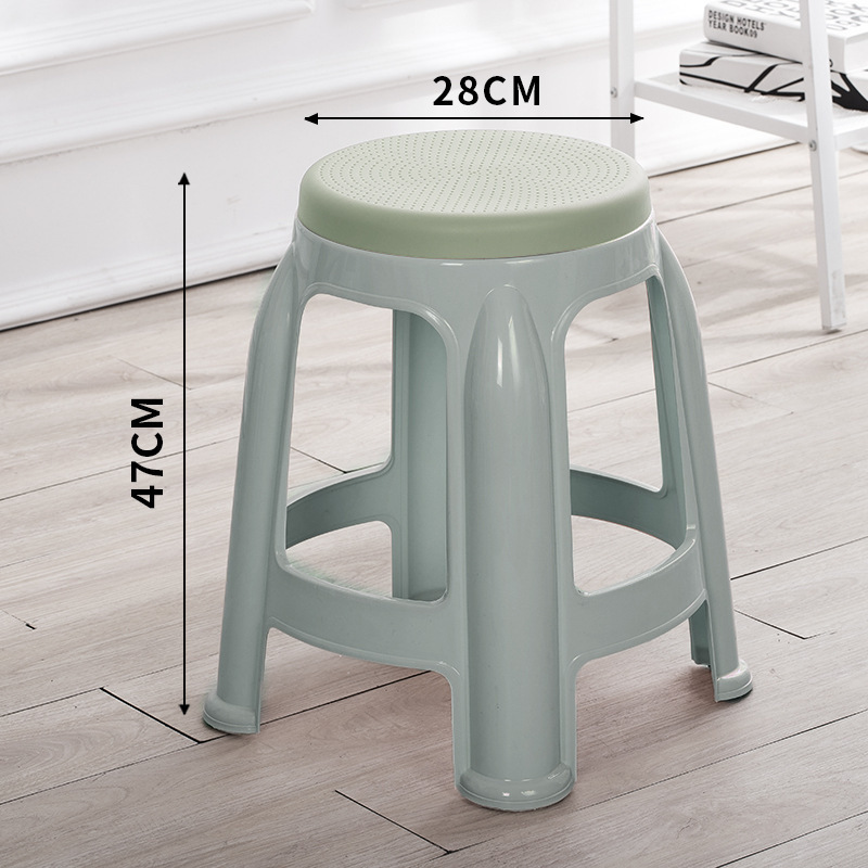 Taburetes de plástico sala de estar doméstica gruesa taburetes de mesa de comedor para adultos taburetes económicos sillas de goma fabricantes taburetes altos idea simple