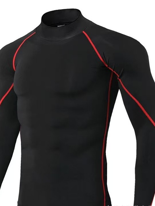 Nuevo cross-border strip de manga larga entrenamiento de acondicionamiento físico de estilo masculino otoño invierno