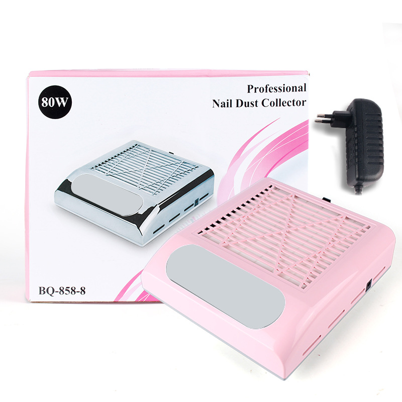 Transfronteriza nueva aspiradora de uñas japonesa Velocidad Ajustable 80W almohadilla de mano con filtro aspiradora de uñas de escritorio al por mayor
