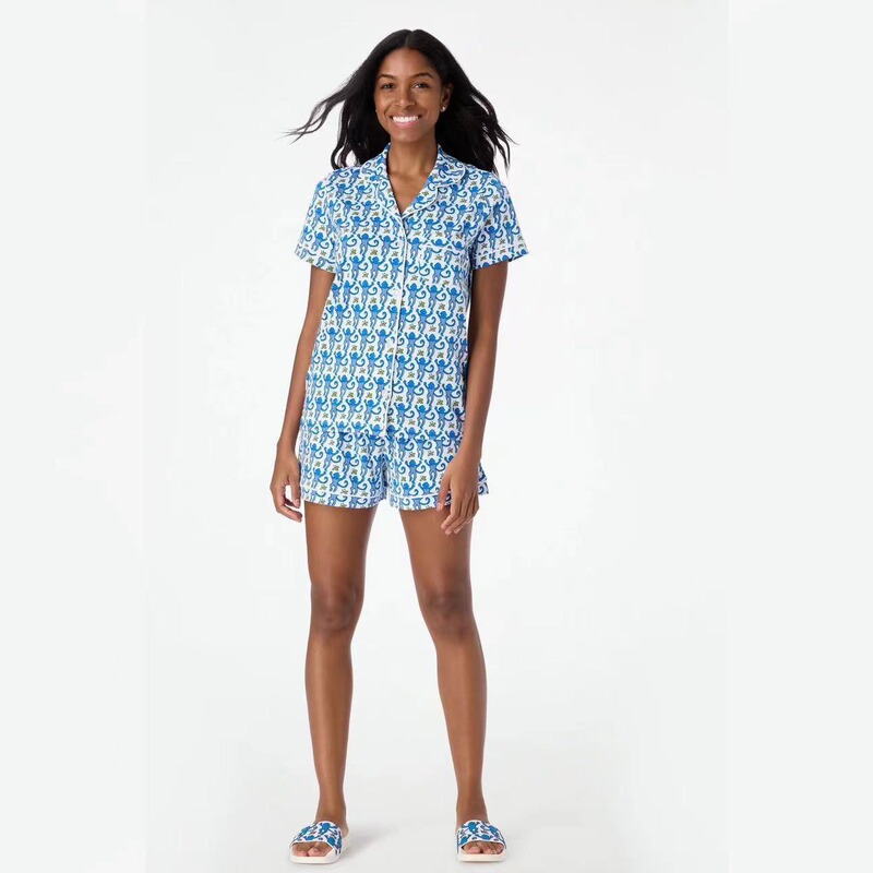 Amazon new wish independent station popular European and American cross-border thin home wear short sleeve shorts suit women Wholesale Amazon new wish independent station popular European and American cross-border thin home wear short sleeve shorts suit women Wholesale
