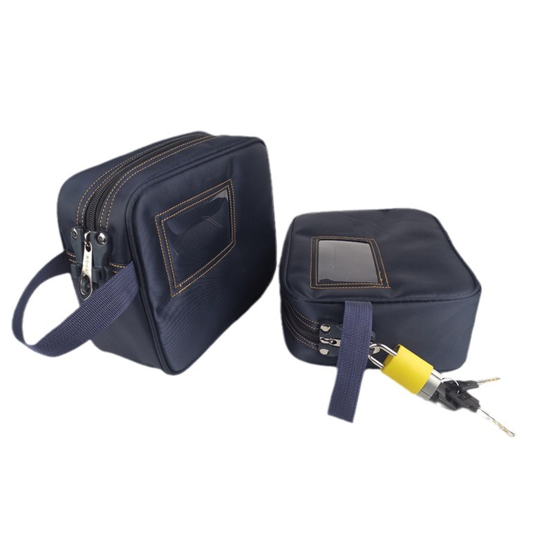 融信银行专用印章包柜员尾款包结款包便携式牛津布票据凭证包