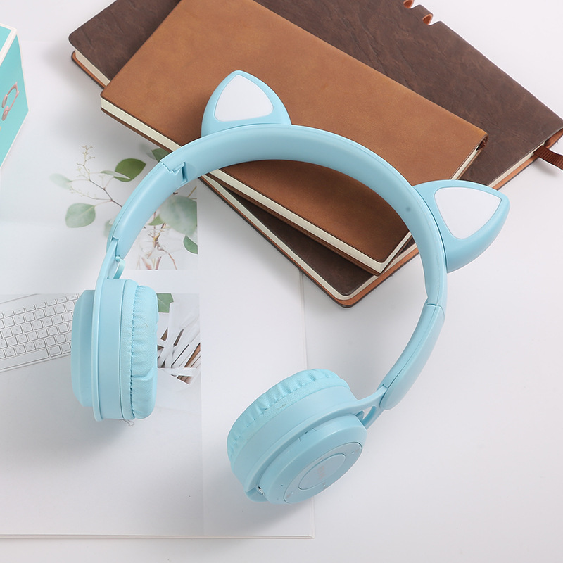 Auriculares MZ08M transfronterizos orejas de gato auriculares emisores de luz auriculares Bluetooth dibujos animados estudiante niños auriculares inalámbricos