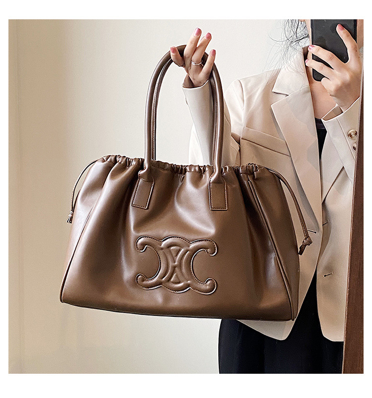 Women's Large Pu Leather Solid Color Business Square String Shoulder Bag display picture 6