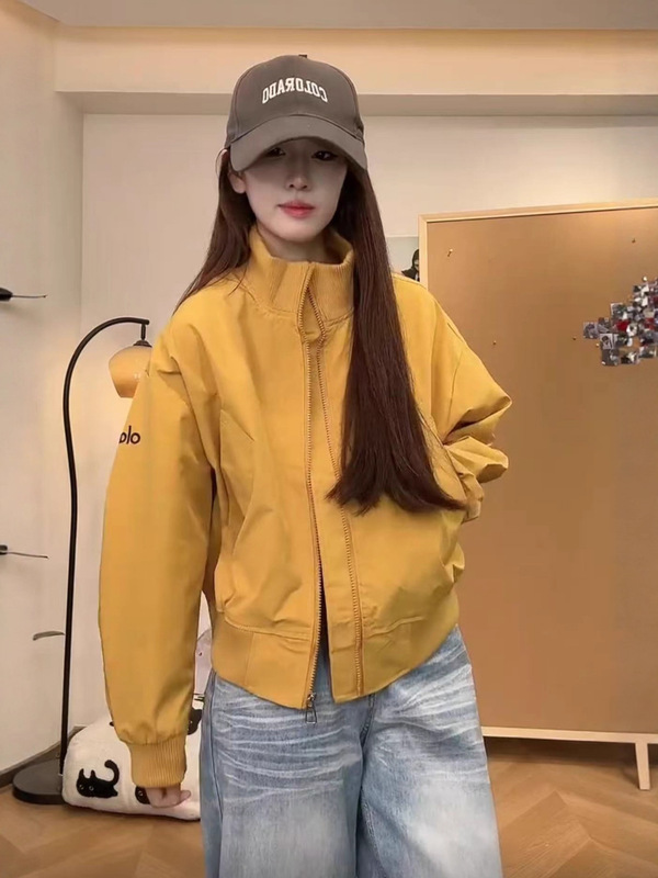 美式复古立领棒球服外套女2025秋季新款宽松小个子百搭夹克上衣潮|undefined