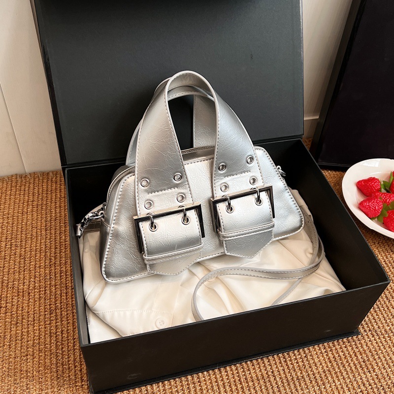 Bolso retro estilo Hong Kong 2025 verano nuevo bolso femenino diseño de nicho bolso de hombro bolso de mensajero de alta gama