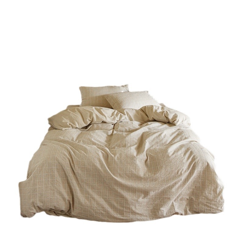 Pure Cotton Jacquard Four-piece Bedding Set Japanese Style Soft_voghion.com