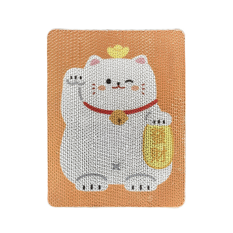 주황색 바닥 행운의 고양이