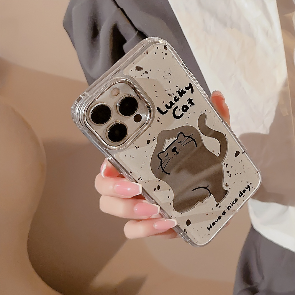 Protective Phone Case For Iphone With Yoga Cat Cartoon Design_voghion.com