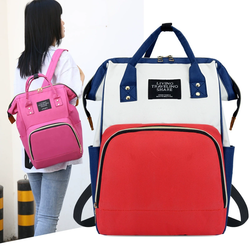 Capacious backpack for mother and baby, fashionable universal school bag, milk powder