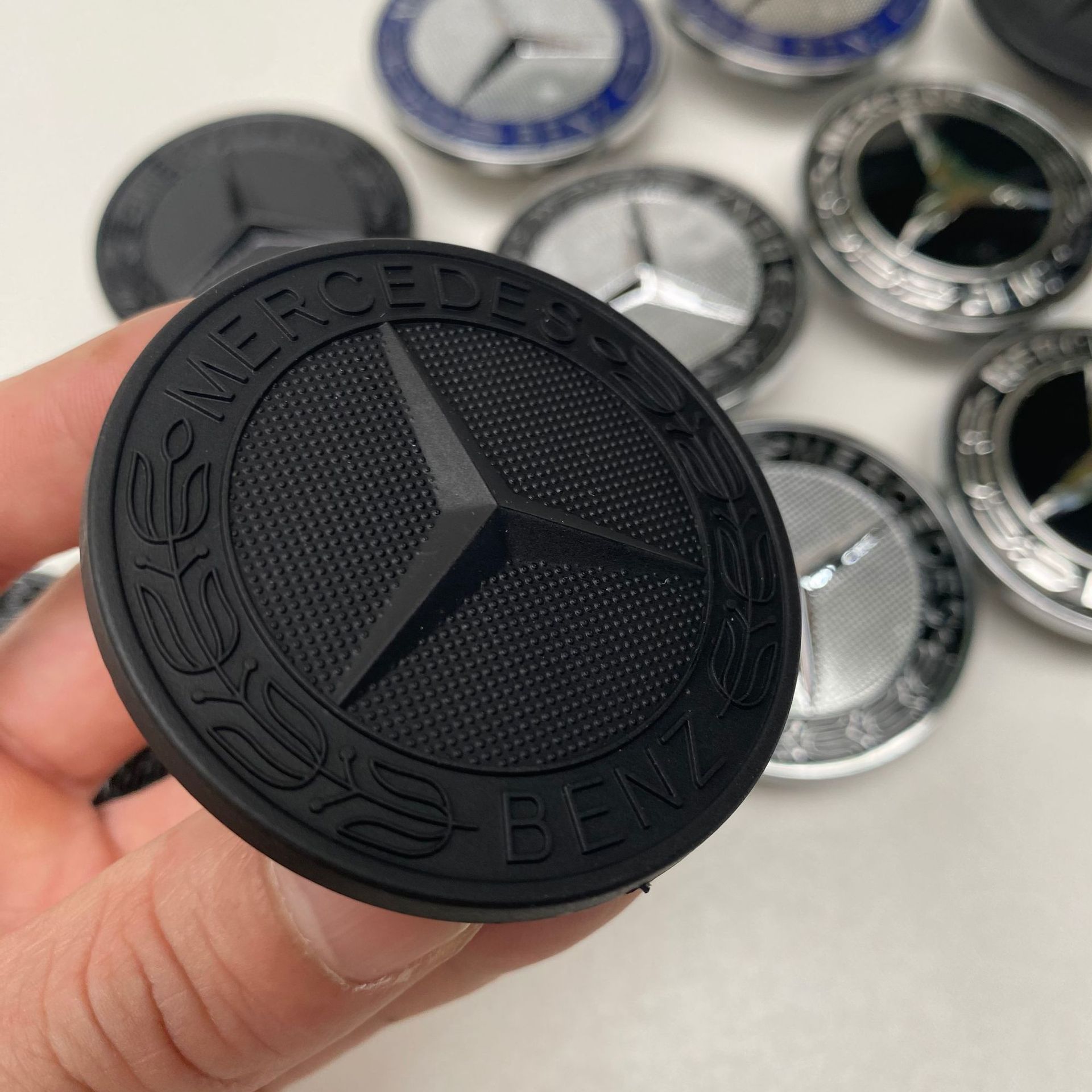 Suitable for Mercedes-Benz Hood Logo Decoration Abcers-Class Glc Glk Cla Cls Hood Flat Logo Front Car Logo
