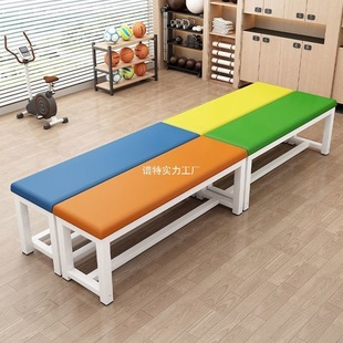 Shoe-Changing Bench, Long Sofa Bench, Soft Cushion, Simple Design, Suitable for Sitting, Bathroom, Gym, Living Room, Restroom, Dance Studio