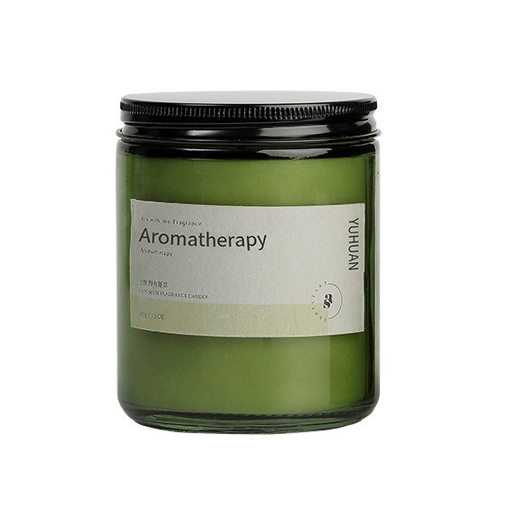 贅沢なアロマキャンドル墨緑瓶家庭用寝室睡眠植物精油大容量アロマキャンドルお土産