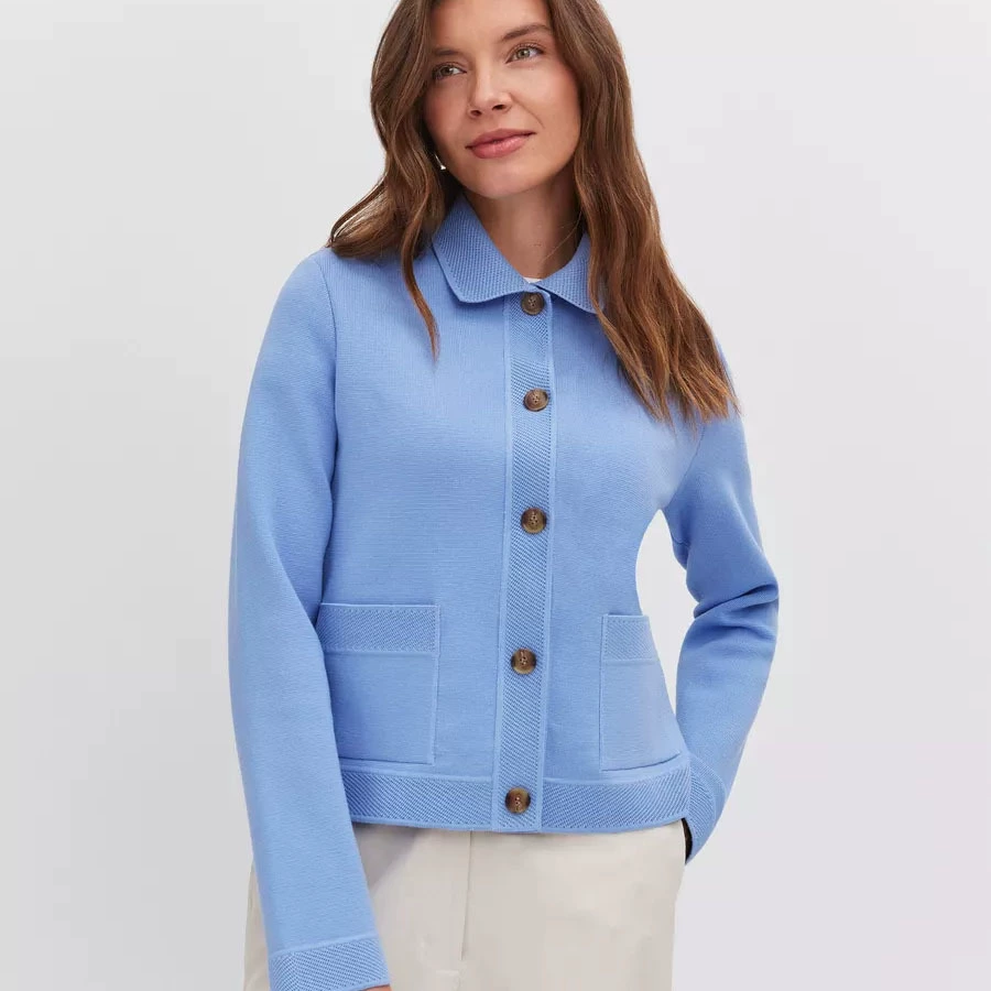 Жакет укороченный вязаный кардиган Knitted Jacket Cardigan