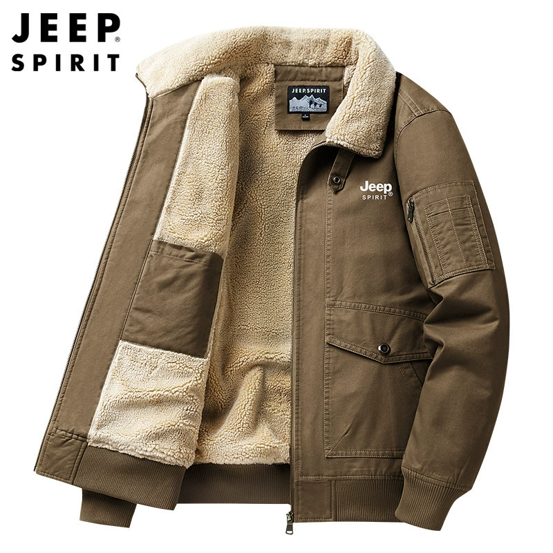 JEEP/ Зимняя хлопковая теплая мужская пуховка, плюс размер