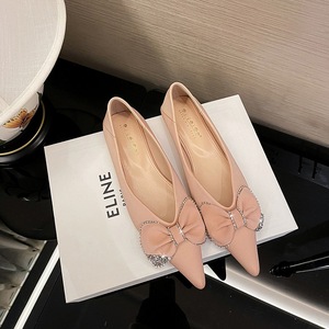 2873-H31 European and American Style Banquet Fashion Light Luxury Women's Shoes Flat Shoes Shallow Mouth Pointed Fl